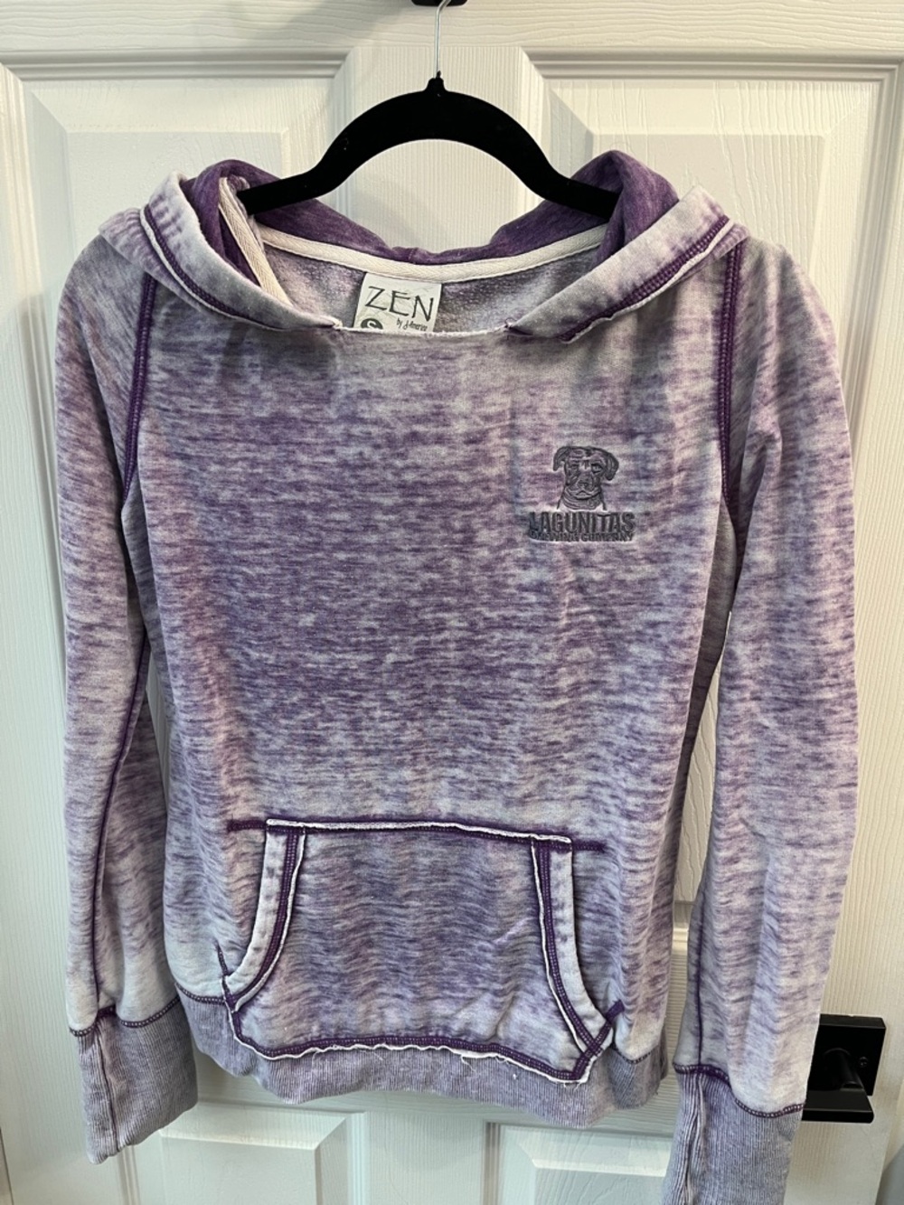 by JoyLab Purple Marbled Hoodie Sweatshirt